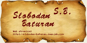 Slobodan Baturan vizit kartica